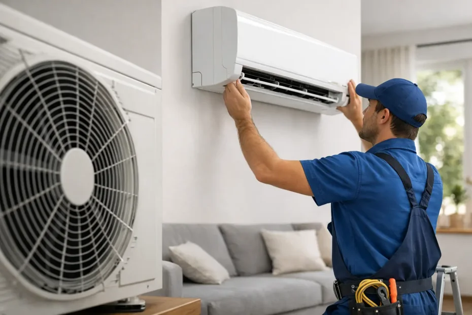 Instalación de aire acondicionado en vivienda